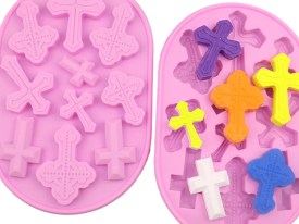 Molde silicona 10 cruces
